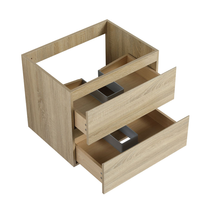 Wall Mounted Bathroom Vanity & Sink, 2 Soft Close Drawers