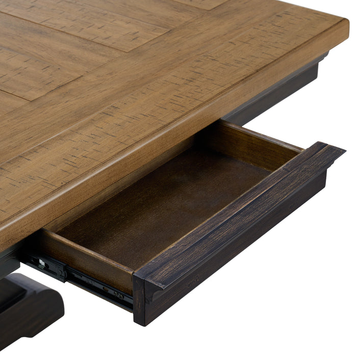 Montrose Dining Table with 20"" Leaf in Espresso and Brown