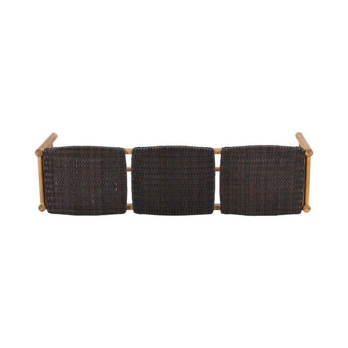 Cambria - Rustic 3 Seater Bench - Teak
