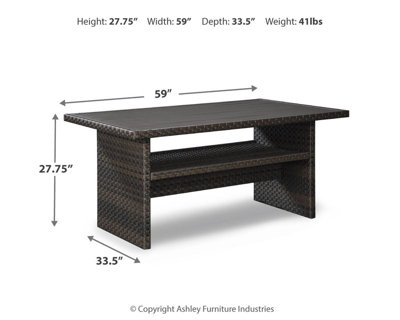 Easy Isle - RECT Multi-Use Table - Dark Brown / Beige