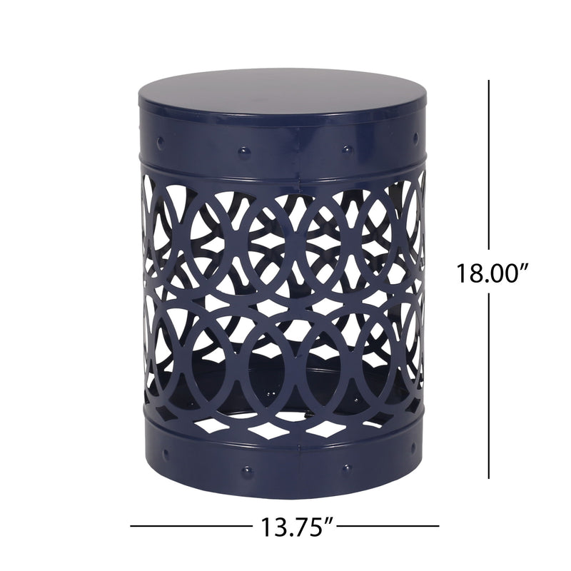 Outdoor Metal Large End Table, Modern Design