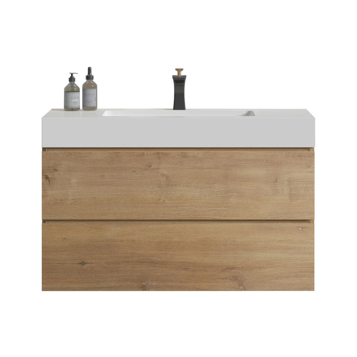 Alice - Bathroom Vanity With Sink, Large Storage, Wall Mounted, Floating