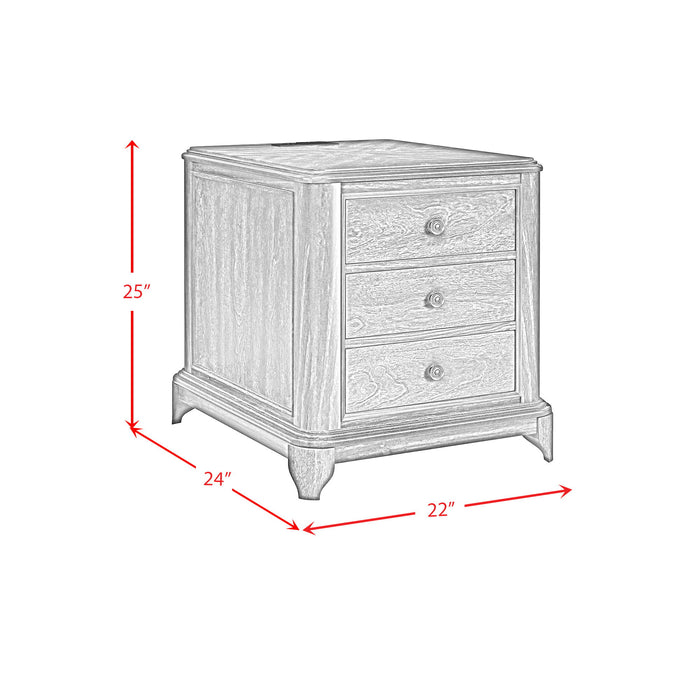 Phillipe - 2-Drawer Cabinet With USB - Cherry