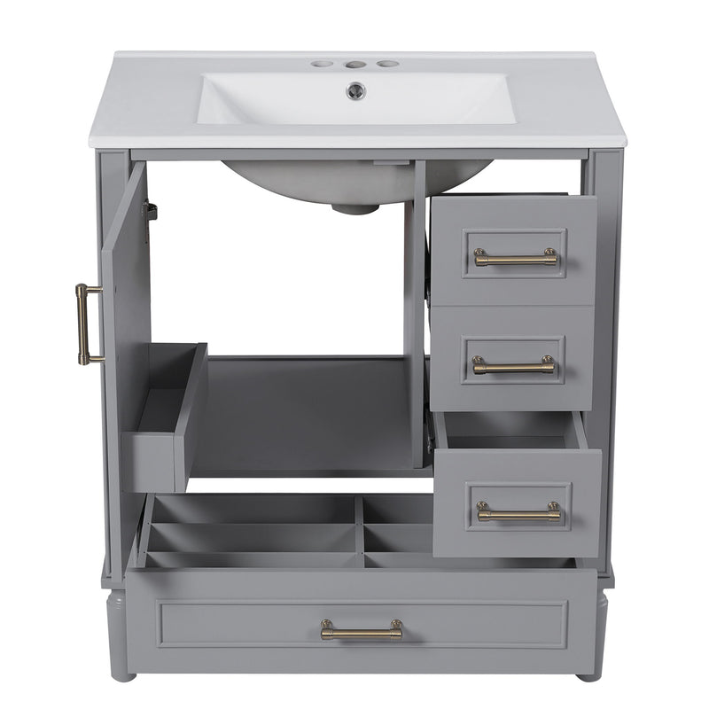 Traditional Bathroom Vanity Set With Soft Close Doors