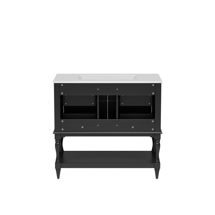 Bathroom Vanity Cabinet With Undermount Sink, 4 Drawer Set