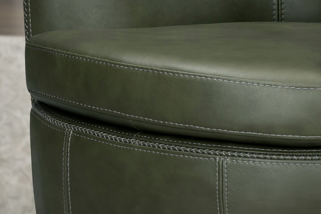 Barolo - 100% Italian Leather Swivel Club Chair (Set of 2)