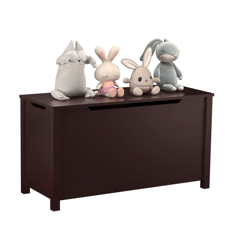 Toy Box Storage With Safety Hinged Lid