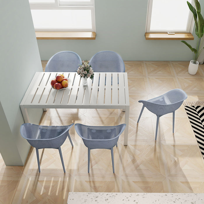 2 Piece Durable Single Chair With Hollow Out Design