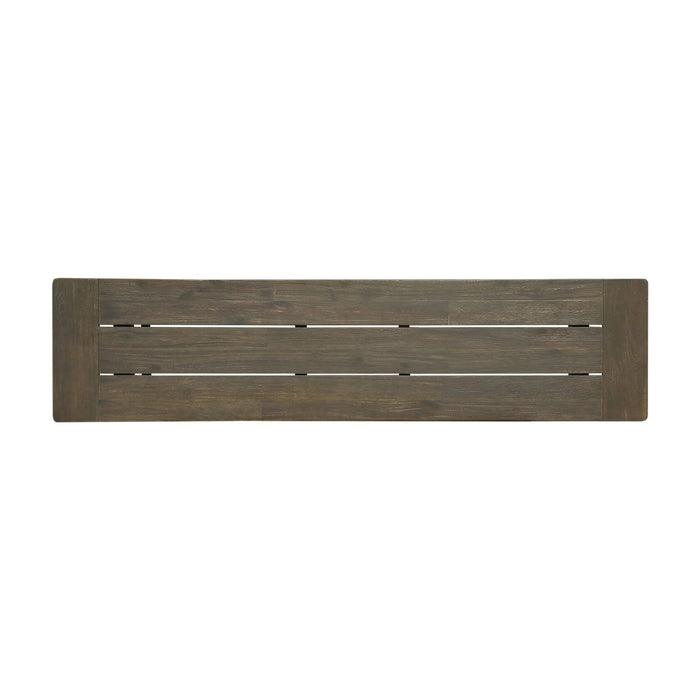 Cloud - Outdoor Bench With Acacia Wood Frame And Slat Panel Design