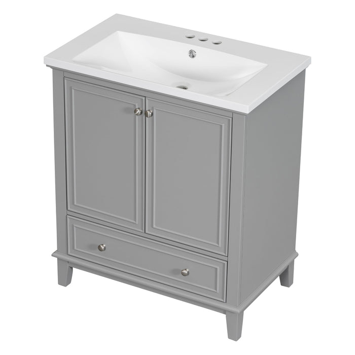 Modern Bathroom Vanity With Sink Combo, Multi Functional Cabinet With Doors And Drawer