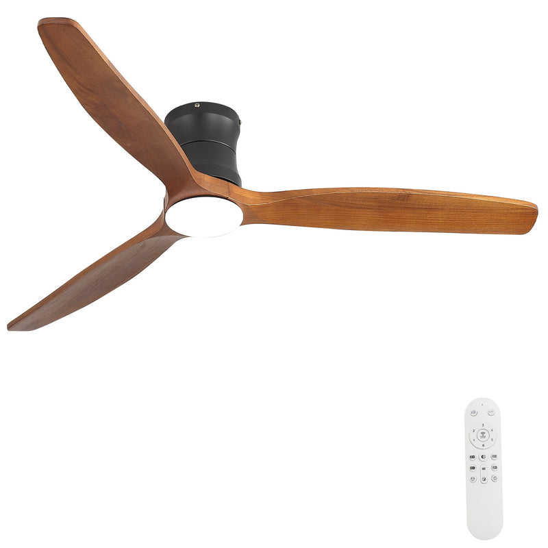 52" Ceiling Fan With Light, Dimmable DC Reversible Motor, 3 Blades