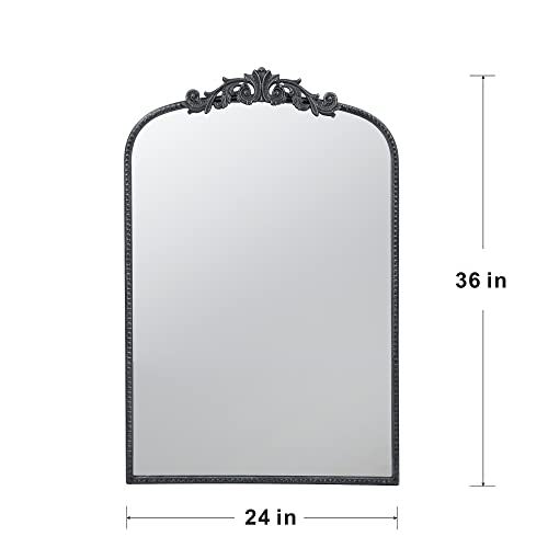 Arch Mirror, Baroque Inspired Wall Decor For Bathroom, Bedroom, Living Room