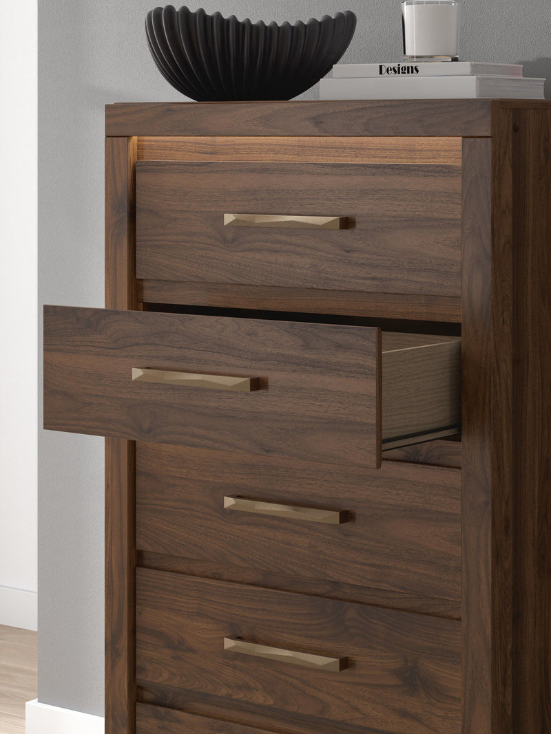 Janfyn - Five Drawer Chest - Brown