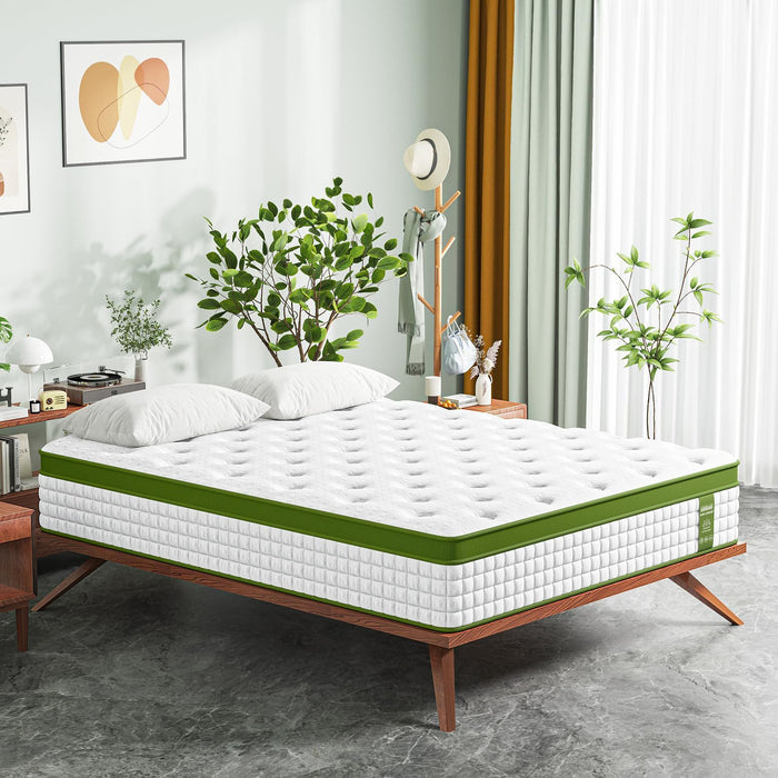 12" Hybrid Mattress With Gel Memory Foam & Pocket Springs