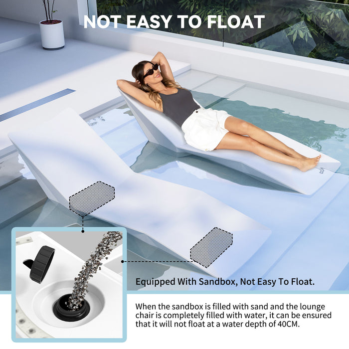 S - Shaped Pool Lounger, Ergonomic Design