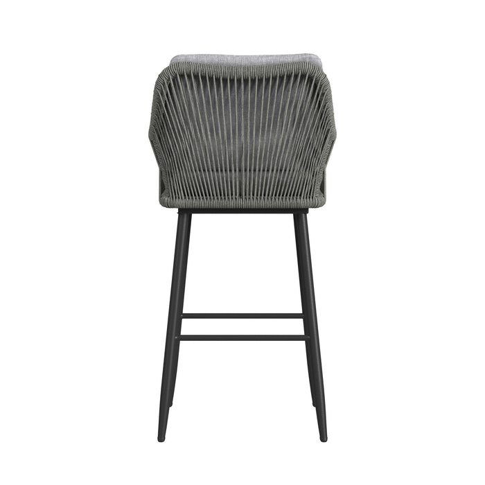 Bayhill - Fabric Barstool (Set of 2) - Black / Gray