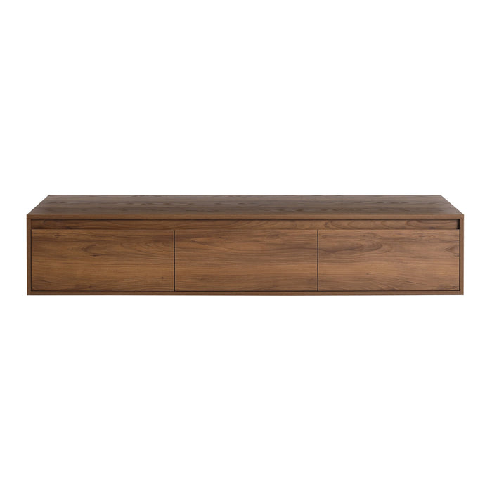 Modern Minimalist Bathroom Cabinet With Soft Close Drawers And Floating Mounting Design