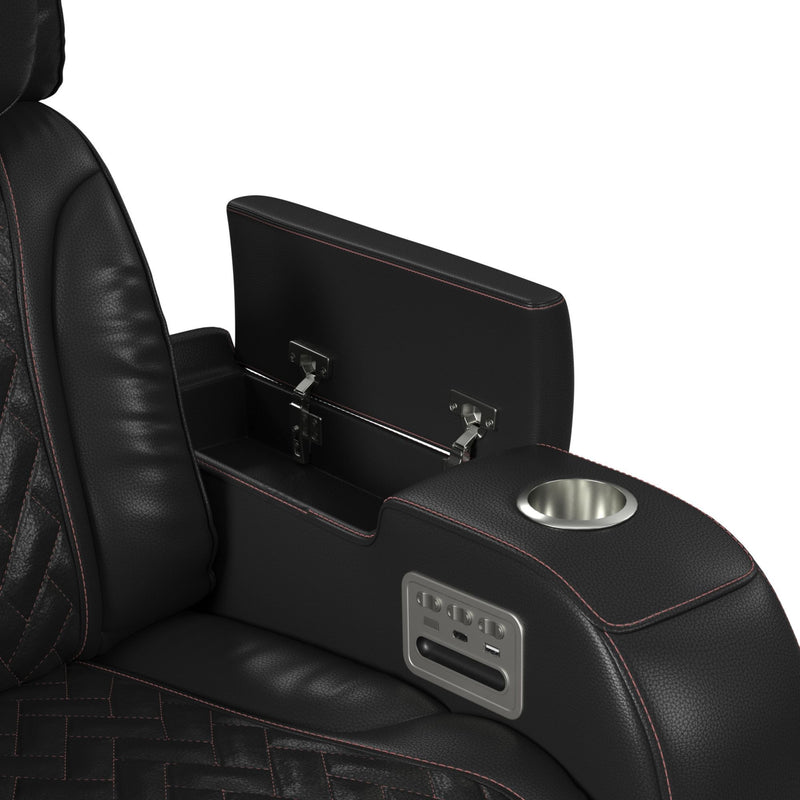 Prime Time - P3 Loveseat With LED, Wireless Charger Pocket, And Console