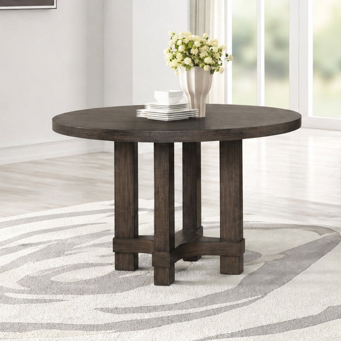 Cityscape - Round Dining Table - Dark Brown