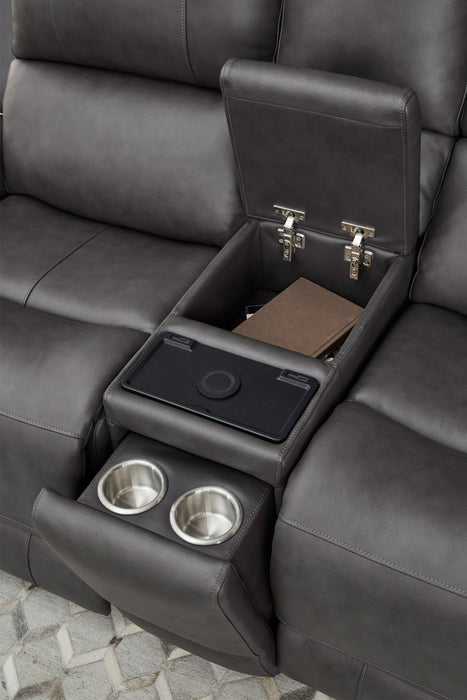 Belmont - Power Zero Gravity Tilt Console Loveseat P3