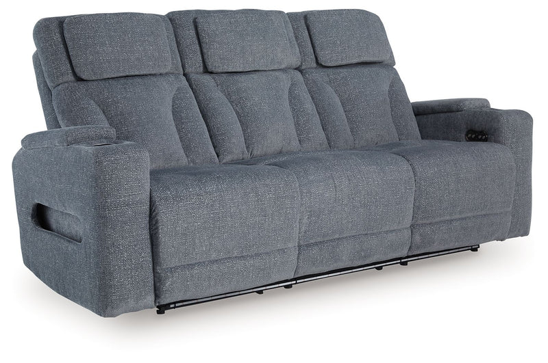 Studio Cave - Power Reclining Sofa - Steel
