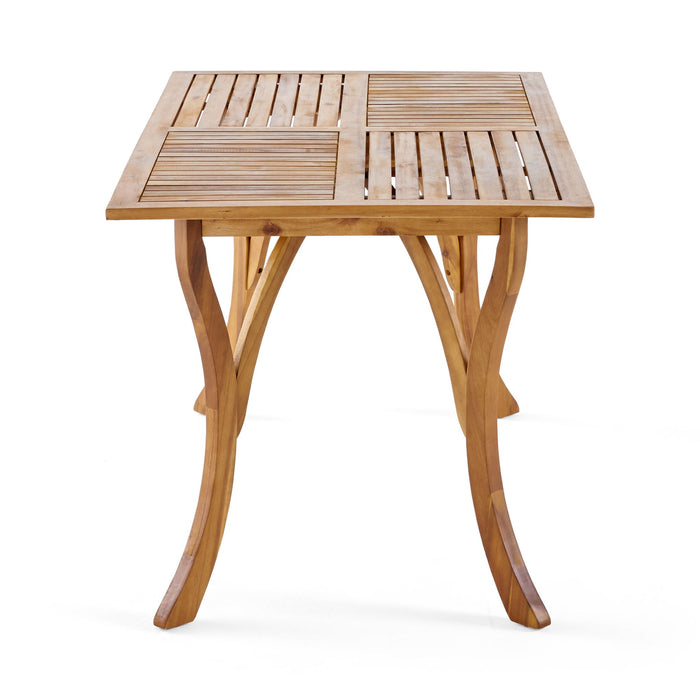 Outdoor Hermosa 7 Piece Wood Dining Set With Cushions - Teak