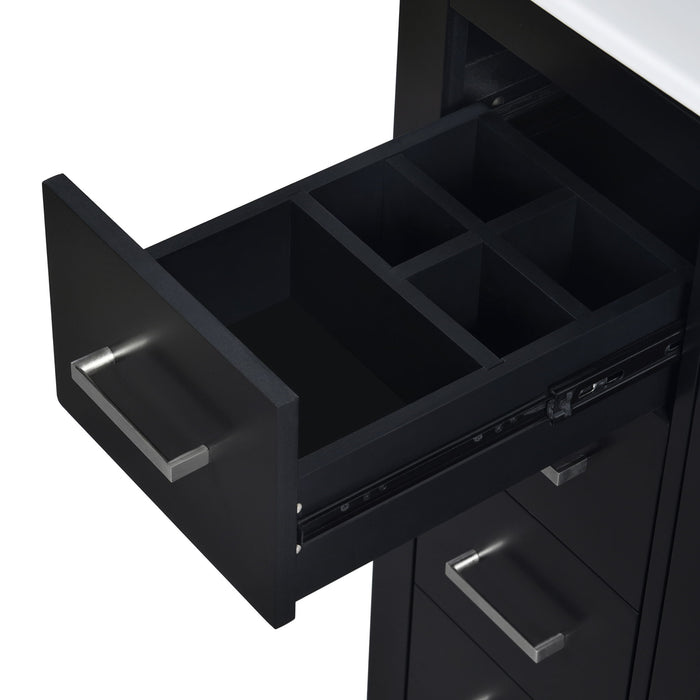 Bathroom Vanity With Sink, Storage Cabinet, Freestanding Set With 3 Drawers & Soft Closing Doors