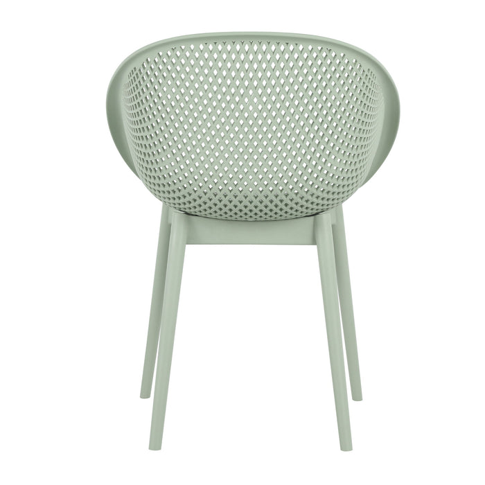 2 Piece Durable Single Chair With Hollow Out Design