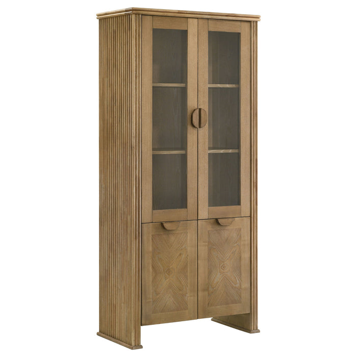Dreydon - 4 Door Display Cabinet - Light Brown