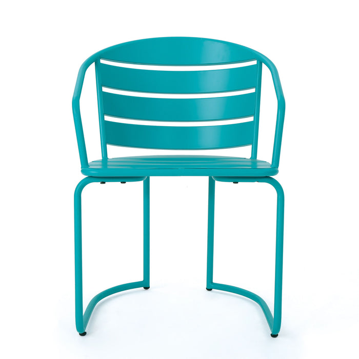 3 Piece Elegant Outdoor Bistro Set With 2 Chairs And Oval Table