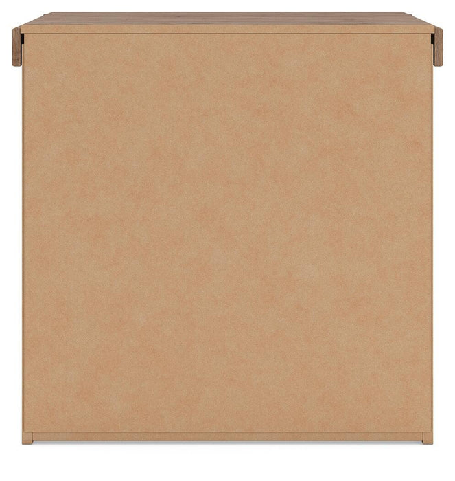 Savonport - Two Drawer Night Stand - White / Brown