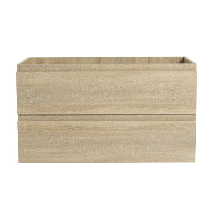 Wall Mounted Bathroom Vanity & Sink, 2 Soft Close Drawers