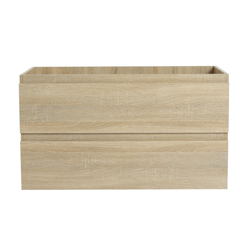 Wall Mounted Bathroom Vanity And Sink, 2 Soft Close Drawers