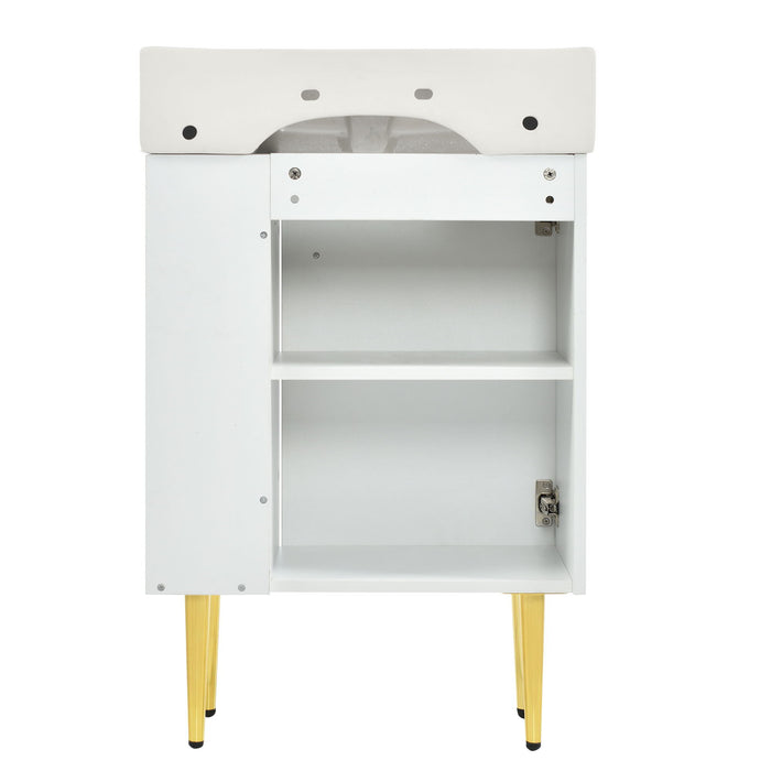 Bathroom Vanity, Combo Cabinet, Bathroom Storage Cabinet, Single Ceramic Sink