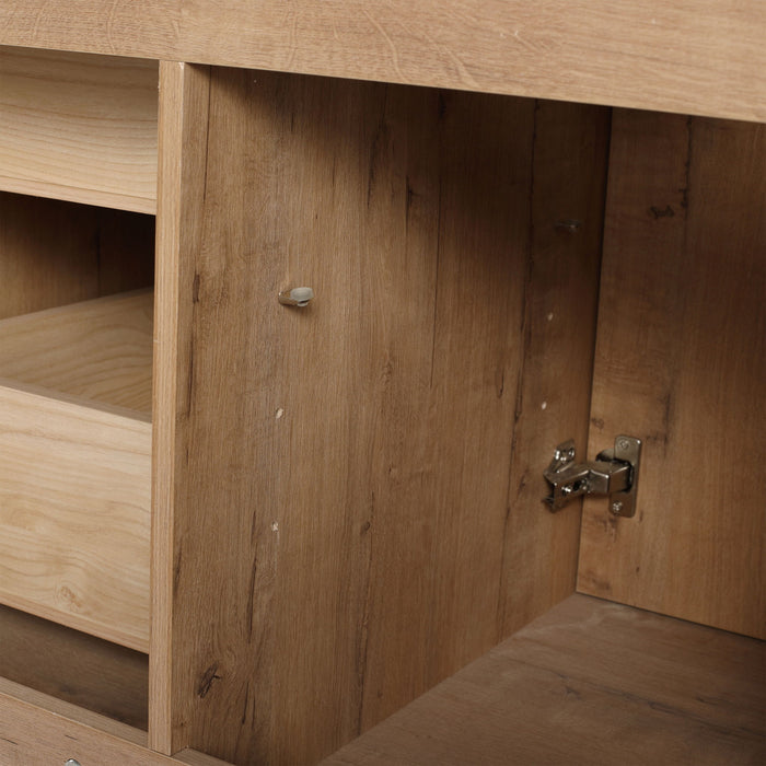 48" Freestanding Bathroom Vanity With Sink, Soft Close Cabinet Doors, 4 Drawers - Imitative Oak