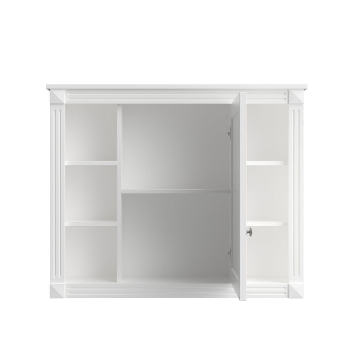 Bathroom Vanity With Top Sink, Mirror Cabinet, 2 Soft Closing Doors & 2 Drawers