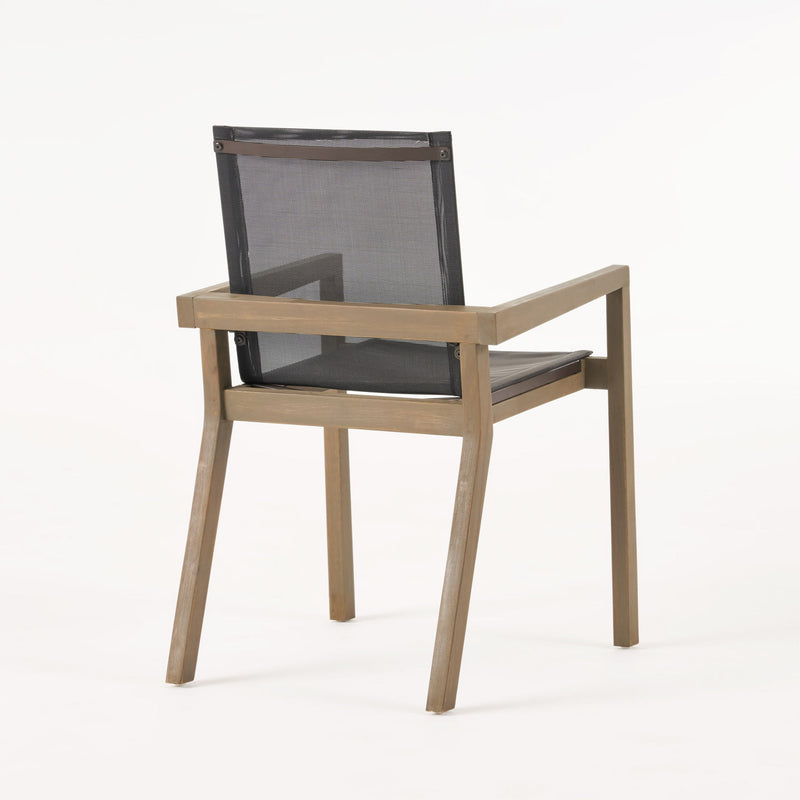 Belfast - Outdoor Dining Chair (Set of 2) With Mesh And Frame - Gray