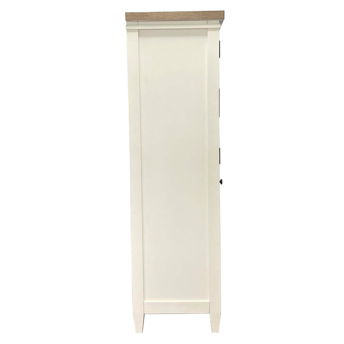 Americana Modern Bedroom - 7 Drawer Door Chest With Workstation - Cotton