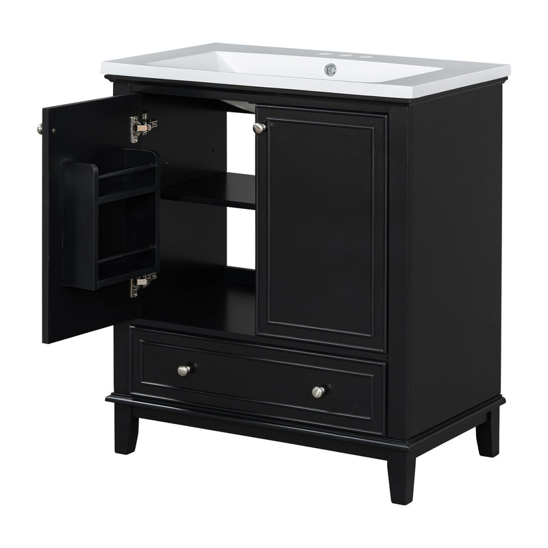 Modern Bathroom Vanity With Sink Combo, Multi Functional Cabinet With Doors And Drawer