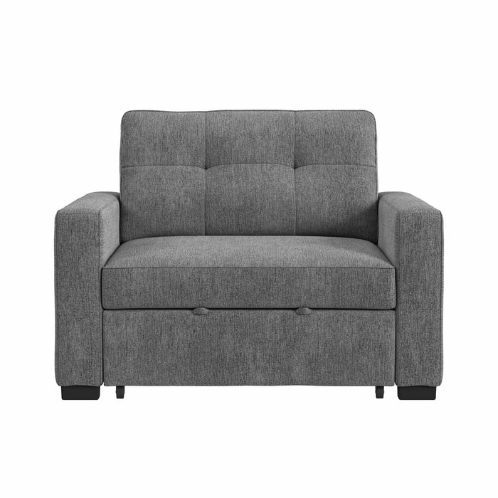 Homer Klicklak Chair W/Pull Out Bed in Clementine Grey