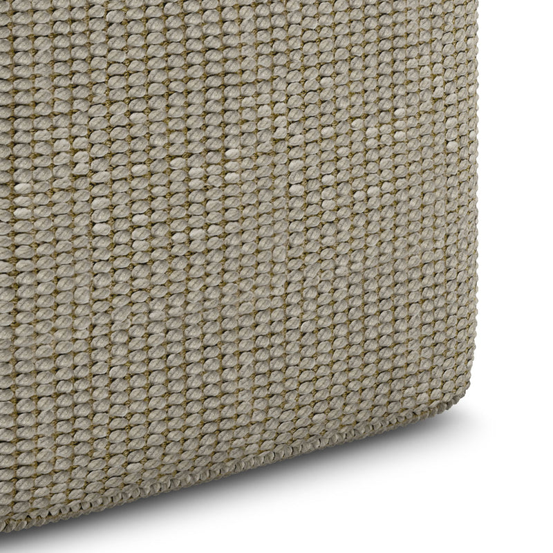 Zelma - Square Woven Outdoor / Indoor Pouf - Silver