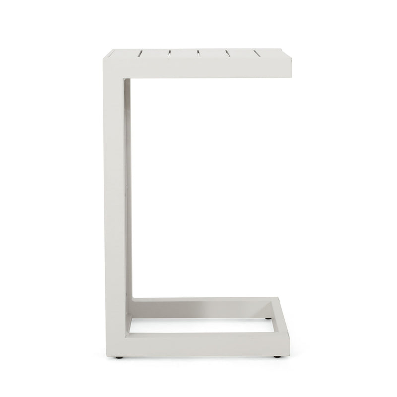 Aluminum Outdoor C - Shaped Side Table For Patio