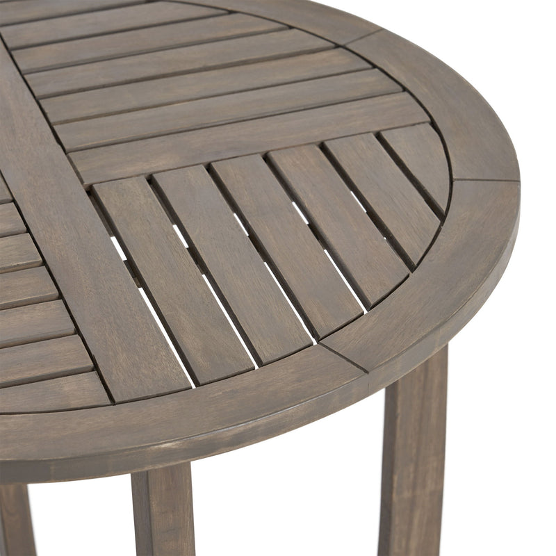 Hermosa - Rustic Circular Bistro Table - Gray