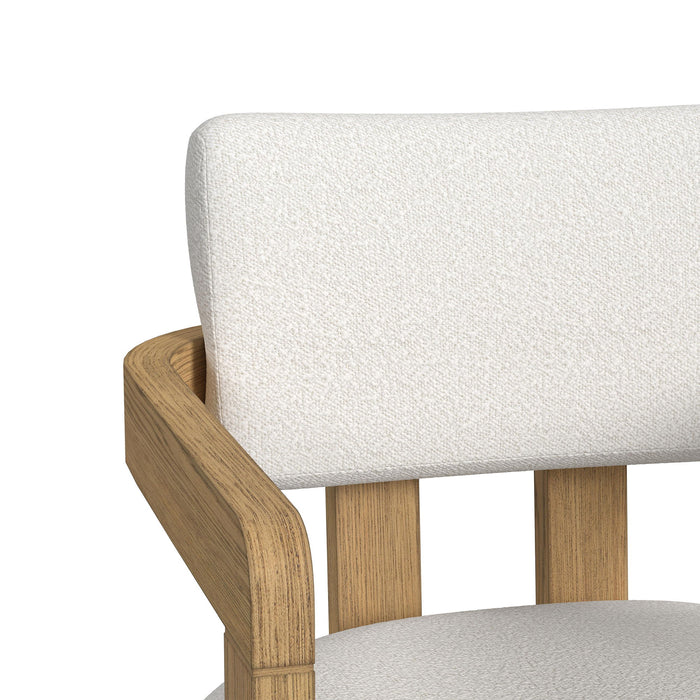 Portland - Fabric Arm Chair (Set of 2) - Natural / Snow White
