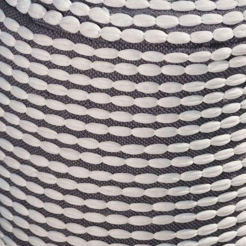 River - Handcrafted Cylindrical Pouf Water Resistant Fabric