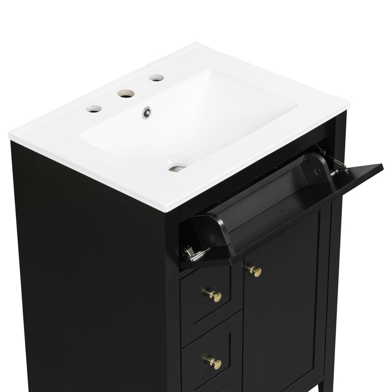 Modern Black Bathroom Vanity With Sink