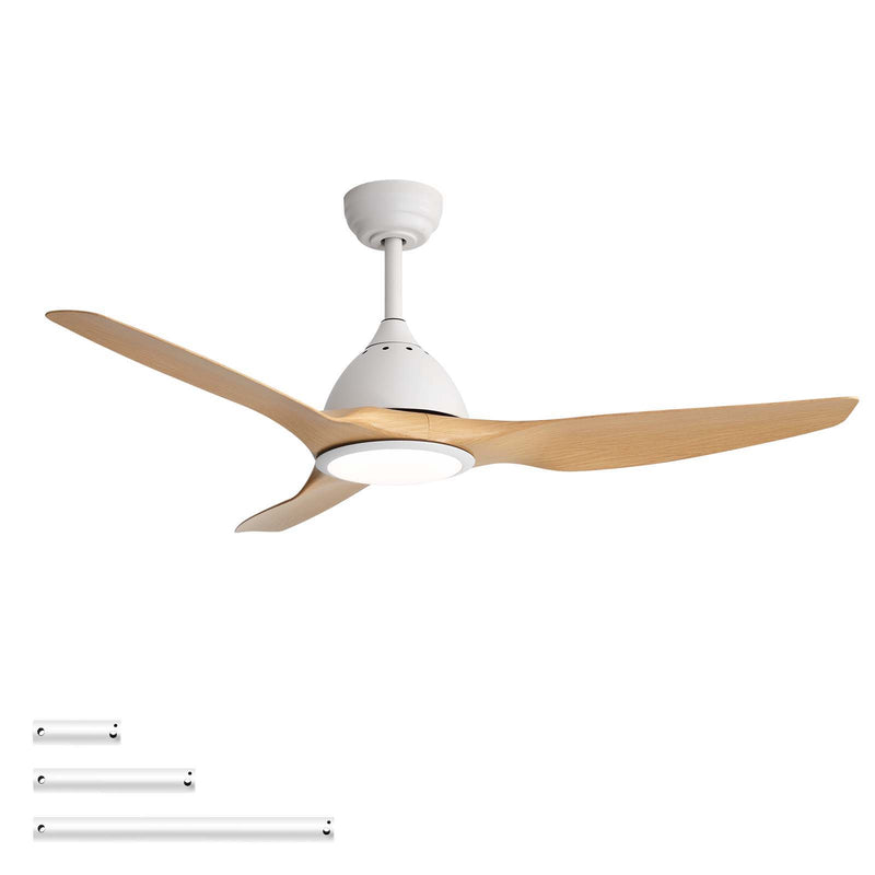 Bredoom Ceiling Fan With Remote Control And LED Light, Blades, Reversible DC Motor For Indoor / Outdoor Use
