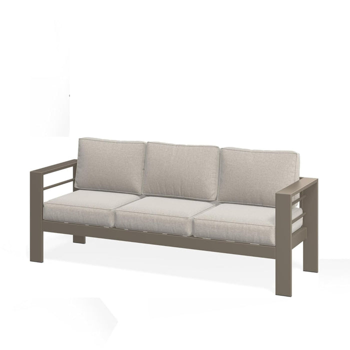 All-Weather Patio Sofa With Cushions, 3 Seat Outdoor Couch