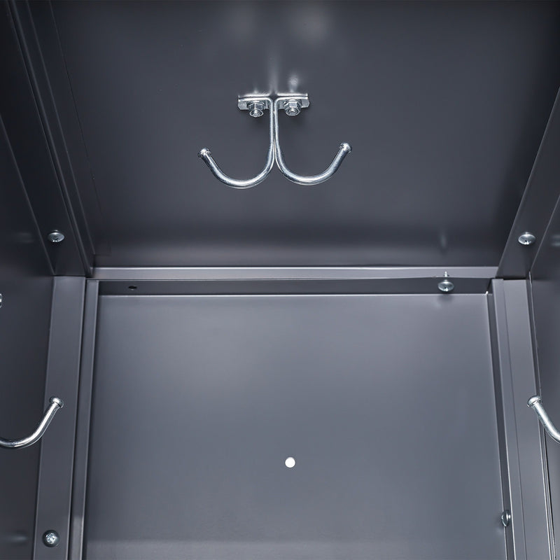 9 Door Lockers With Lock For Storage In Office, School, Gym, And Bedroom - Gray