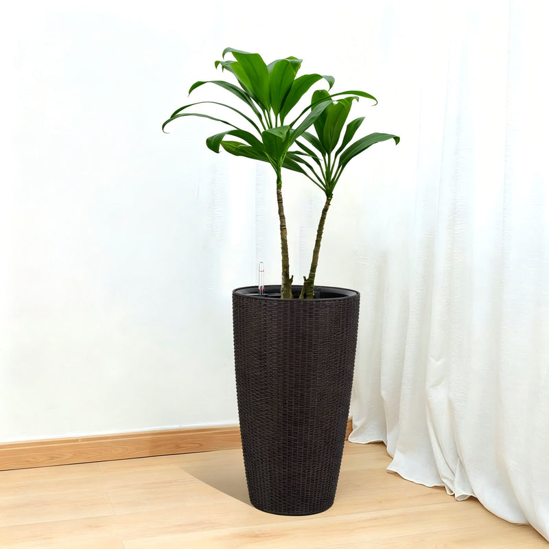 Tall Planters Set With Water Level Monitor And Auto Watering